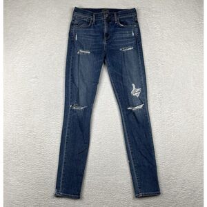AGOLDE Jeans Womens 27 Blue Medium Wash‎ Sophie Skinny Stretch Distressed Denim